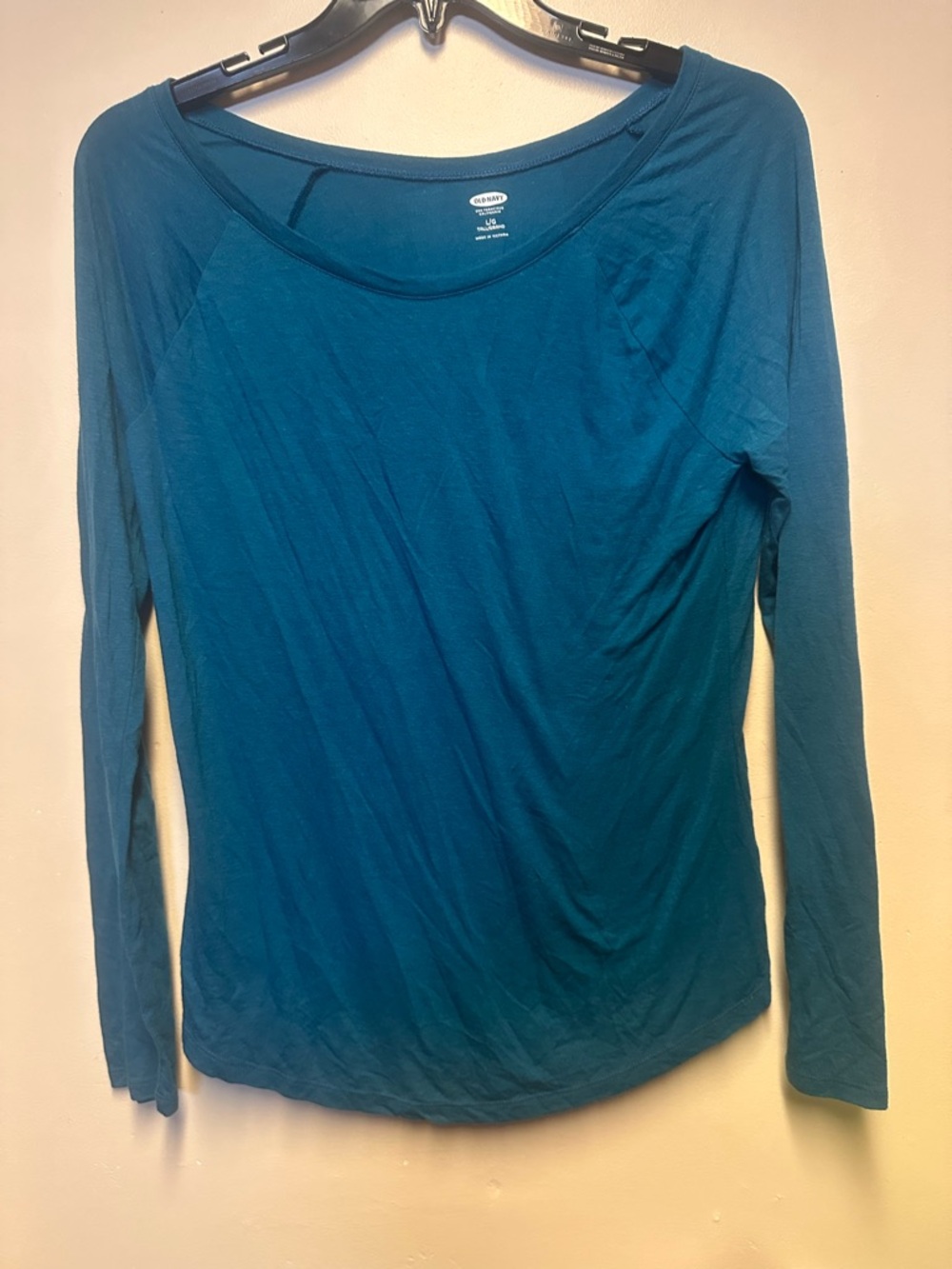 Old‎ Navy Teal Long-Sleeve Scoop Neck Top